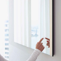 Duravit XViu Зеркало с подсветкой 82x80см, цвет: матовый черный