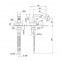Fantini AF/21 Смеситель для биде, 1 отв., излив: 13 см, цвет: матовая натуральная сталь
