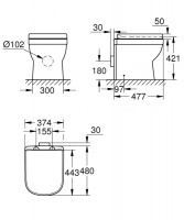 Приставной унитаз Grohe Euro Ceramic Bundle 39555000