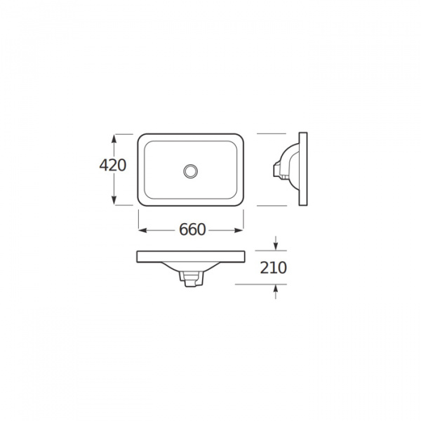 Armani Roca Baia Раковина 66x42 см, без отв., встраиваемая сверху, цвет: shagreen matt gold