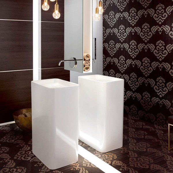 Bette Art Monolith Раковина 60х40х90 см, без отв., напольная, сталь-эмаль, цвет: белый