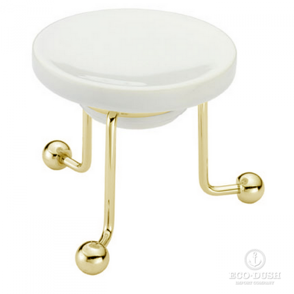 HUBER Croisette Мыльница настольная, цвет: золото/керамика