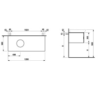 Laufen Alessi One Тумба с раковиной, 120х50х33см, с 4 выдвиж. ящиками, SX, цвет: орех