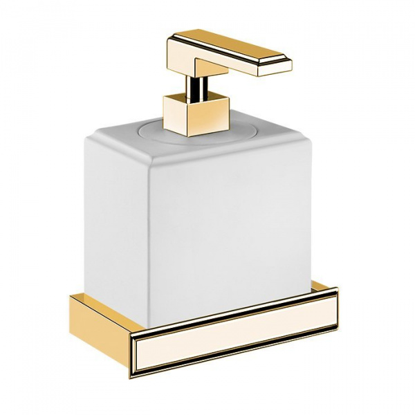 Gessi Eleganza Дозатор для жидкого мыла подвесной, цвет: золото/белый