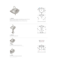 Globo Paestum Раковина 62x52 см, 1 отв., цвет: белый