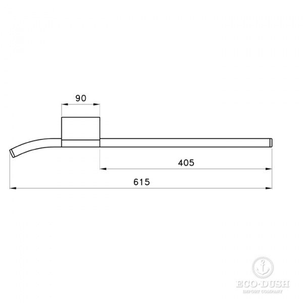 Stella Bamboo Полотенцедержатель подвесной 40 см 602/40 цвет: хром