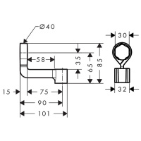 Hansgrohe Porter Reno Держатель для ручного душа, цвет: хром