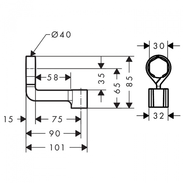 Hansgrohe Porter Reno Держатель для ручного душа, цвет: хром
