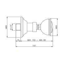 Nicolazzi Doccia Форсунка боковая, цвет: золото