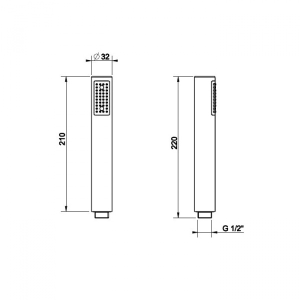 Gessi Inciso Душевая лейка с защитой от известкового налёта, цвет: хром