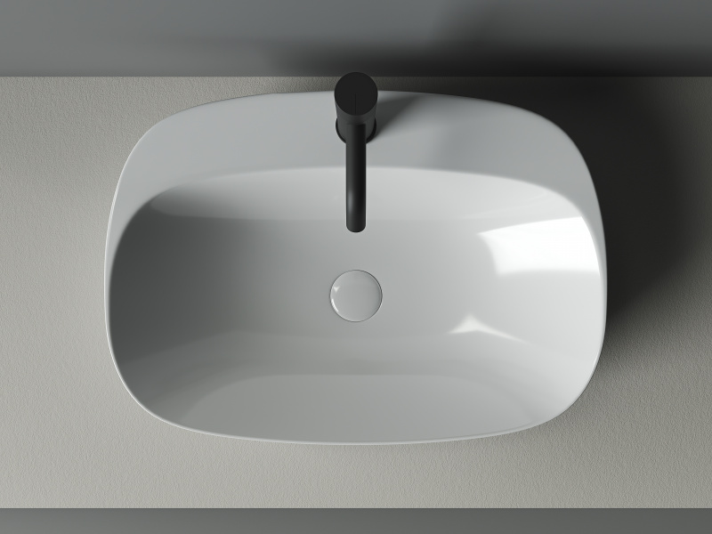 Умывальник чаша накладная овальная Element 595*420*155мм Ceramica Nova белый CN5012