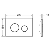 TECEloop Панель смыва, стекло белое, клавиши белые