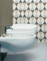 AZZURRA NUVOLA Биде подвесное 55х35см c 1 отв., цвет: белый, с креплением KIT2000CF