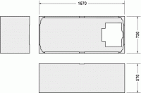 Опора из стиропора для ванны Duravit Starck, 167x72