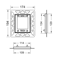 TECEloop Urinal Рамка монтажная, цвет: белый