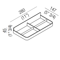 Agape Memory Двойной держатель т/б, подвесной, цвет: глянец