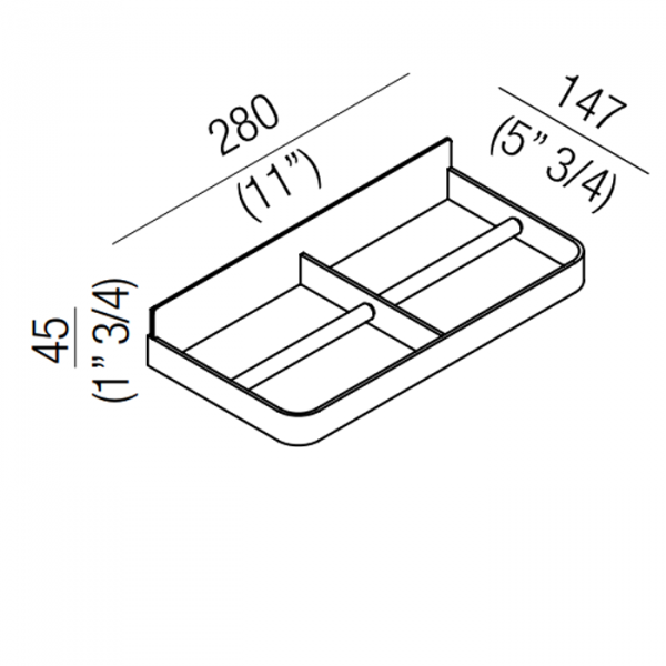 Agape Memory Двойной держатель т/б, подвесной, цвет: глянец