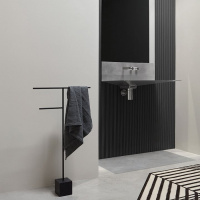 Antonio Lupi Lavandino Раковина 72х44.5х27.5 см, 3 отв., из нержавеющей стали, со смесителем и самотечным донным клапаном, цвет: Stainless steel 316/L