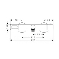 AXOR Citterio M, Термостат на ванну, ВМ, цвет: хром