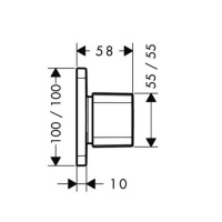 AXOR Urquiola, Запорный/переключающий вентиль Trio/Quattro, СМ, цвет: хром