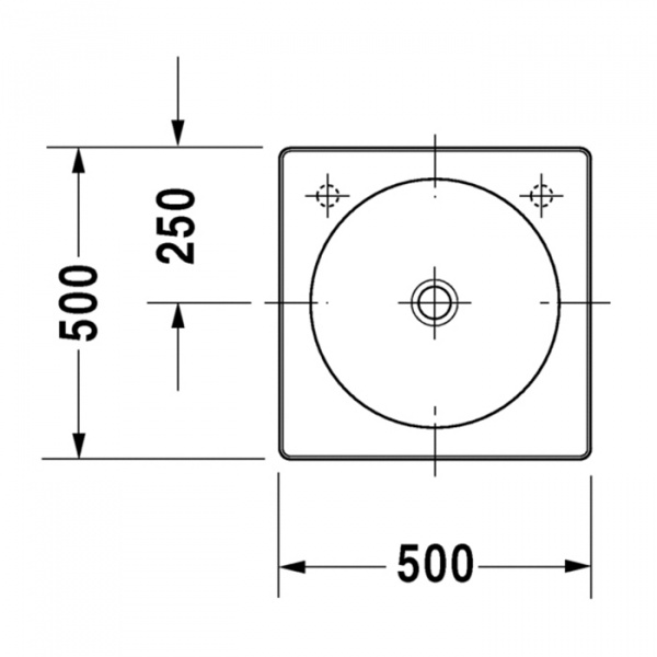 Duravit Architec Раковина 50х50 см, 1 отв., цвет: белый