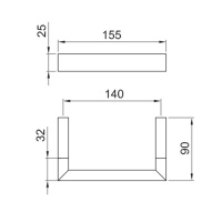 Fantini Linea Держатель туалетной бумаги, подвесной, цвет: матовая натуральная сталь