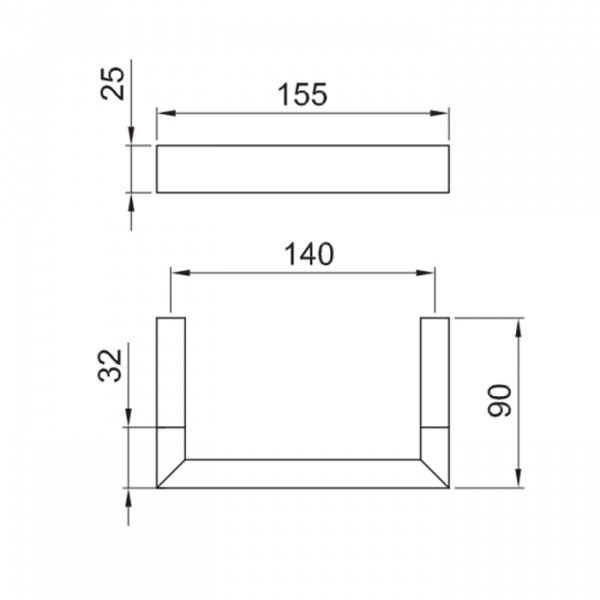 Fantini Linea Держатель туалетной бумаги, подвесной, цвет: матовая натуральная сталь