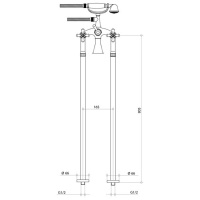 Смеситель для ванны Bongio Axel, цвет: хром