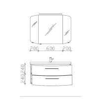 Pelipal Cassca Комплект мебели тумба 2 выдвижных ящика с раковиной  100см, Цвет: белый высокоглянцевый