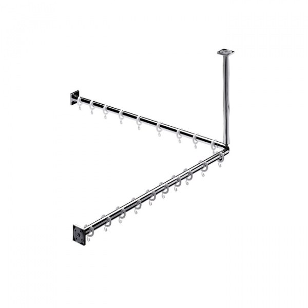 EMCO System2 Угловая штанга для душевой занавески 900мм, подвесной, цвет: хром