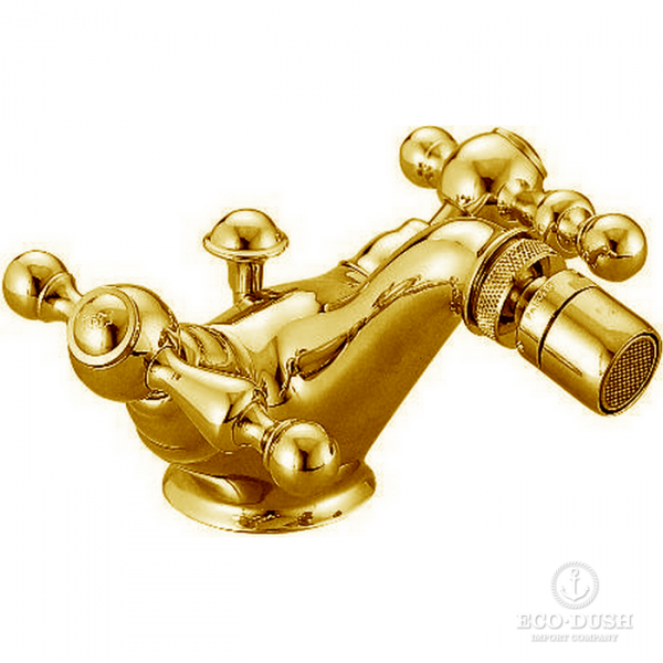 CISAL Arcana America Смеситель для биде на 1 отверстие, с донным клапаном, цвет:  золото