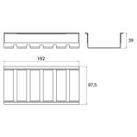 EMCO Liaison Полочка для рейлинга, 192x97.5x39мм, подвесной, цвет: хром