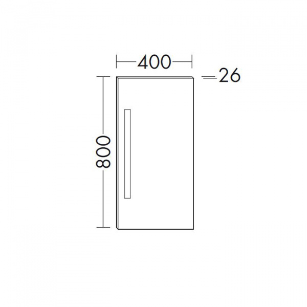 Burgbad Yumo Зеркало 40x80 см, с подсветкой