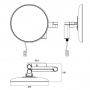 EMCO Evo Зеркало косметическое, LED, Ø209мм,  двойной, snoer, 3x кратное увеличение, подвесной, цвет: хром