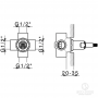 CISAL Встраиваемая часть переключающего вентиля 1/2" на 2 положения, ZA00200004