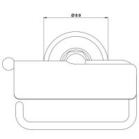 Nicolazzi Minimale Держатель туалетной бумаги, подвесной, цвет: хром