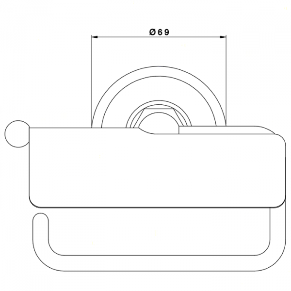 Nicolazzi Minimale Держатель туалетной бумаги, подвесной, цвет: хром