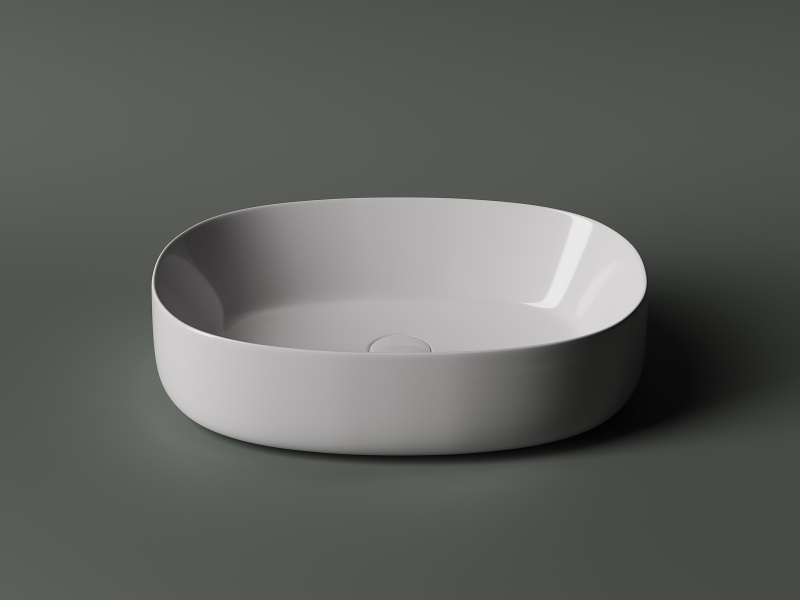 Умывальник чаша накладная овальная Element 540*350*145мм Ceramica Nova белый CN5023