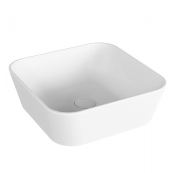 Azzurra Build Раковина 43х43х14 см, без отв., накладная, цвет: белый