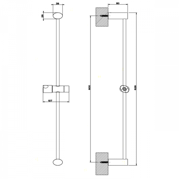 Gessi Ovale Душевая штанга, цвет: хром