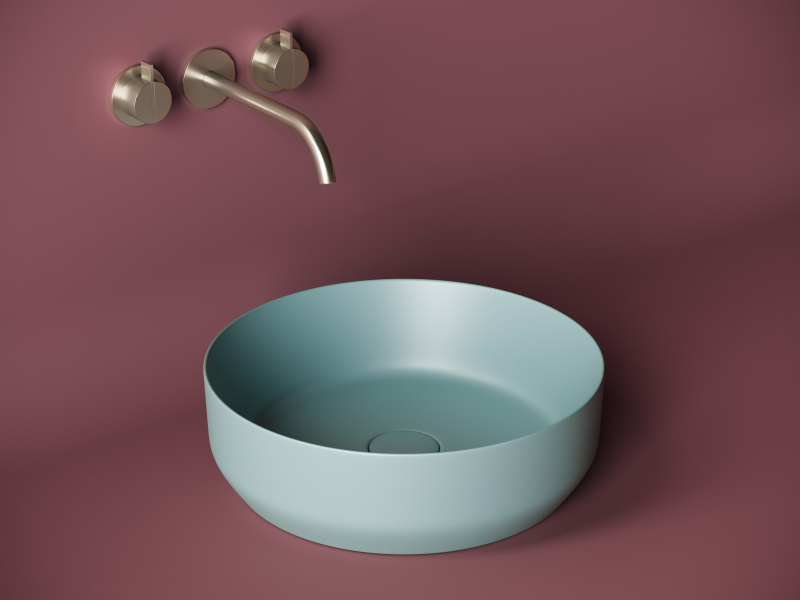 Умывальник чаша накладная круглая (цвет Зеленый Матовый) Element 390*390*120мм Ceramica Nova зеленый матовый CN6022MLG