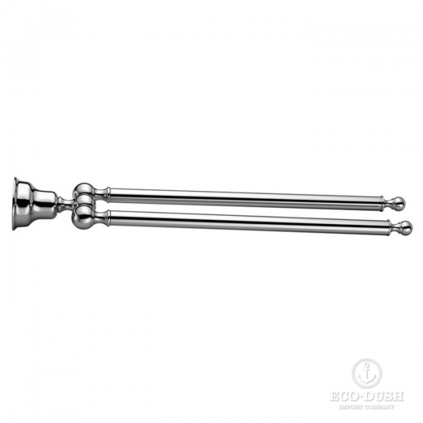 HUBER Croisette Полотенцедержатель двойной 38.6см, цвет: никель матовый