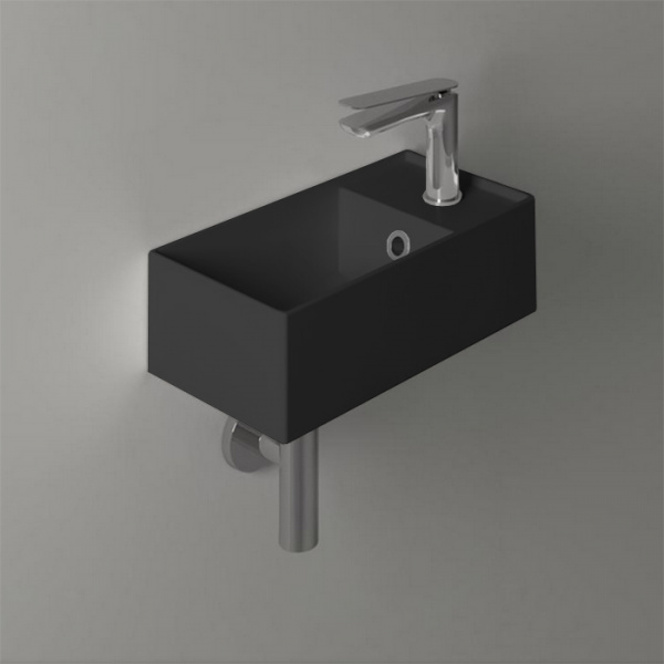 Simas Agile Раковина 40х20см., подвесная, 1 отв., правая, цвет: nero matt