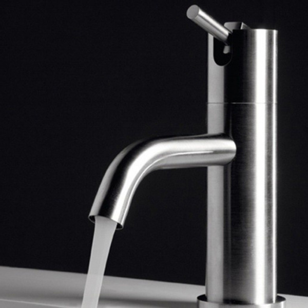 Antonio Lupi Ayati Смеситель для раковины, на 1 отв., излив: 155мм, высота: 16см, цвет: шлифованная сталь