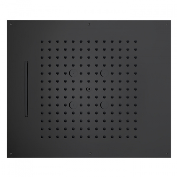 BOSSINI DREAM/3 Верхний душ 570 x 470 мм, 3 режима (дождь, каскад, туман), цвет: черный матовый