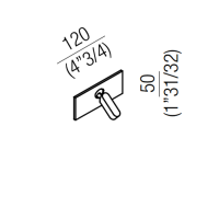 Agape Square Встроенный однорычажный смеситель для душа, цвет: полированная сталь