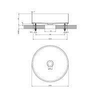 GESSI 316 Раковина Ø40 см., для установки на столешницу, без перелива, нержавеющая сталь, цвет: Black XL