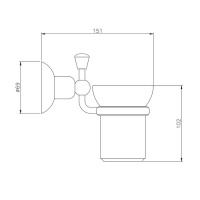 Nicolazzi Cristallo Di Rocca Стакан подвесной, цвет: белый / золото