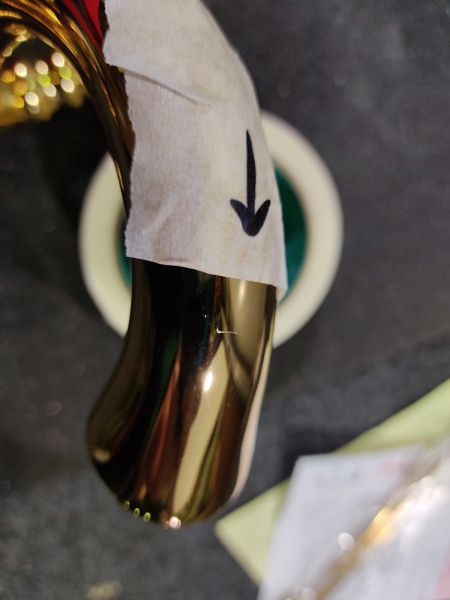 Gattoni Vivaldi Смеситель для раковины с донным клапаном, высота излива 110мм, цвет: золото 24кт