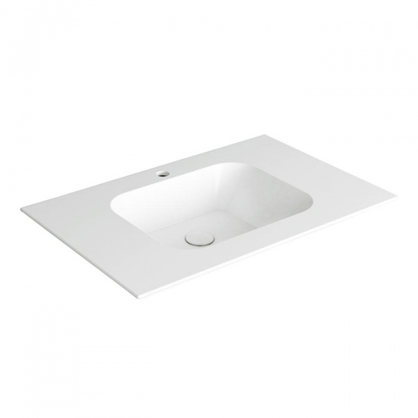 SIMAS WAVE Раковина на столешницу 80x50xh14,5 см, с 1 отв под смеситель,цвет белый